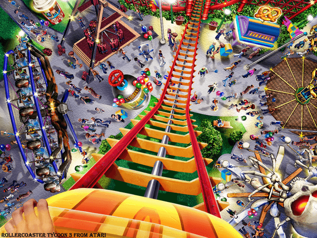 Roller Coaster Tycoon title screen for Xbox